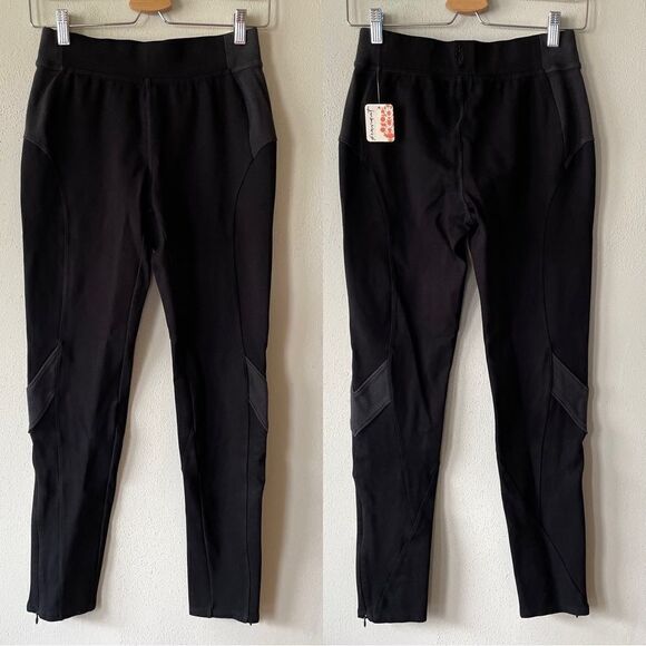 NWT Free People Movement Black Ankle Zip Ponte Leggings - Size: XS - Picture 1 of 11